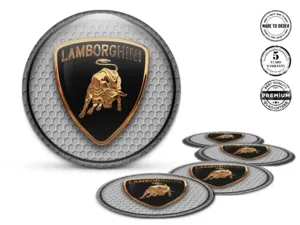 Lamborghini Hub Cap Sticker Edition Custom Dome Style